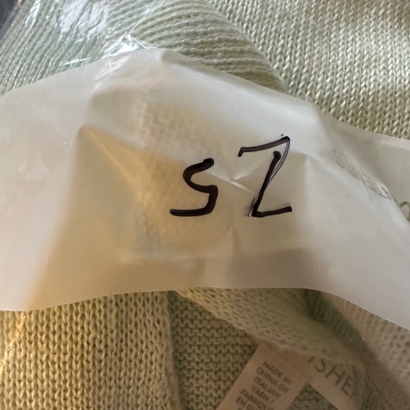 Eileen Fisher Sweater Large Pale Green Organic Linen Knit Tunic Top Long Sleeve - Picture 9 of 9